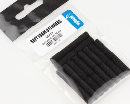 Soft Foam Cylinders, Black, 6 mm